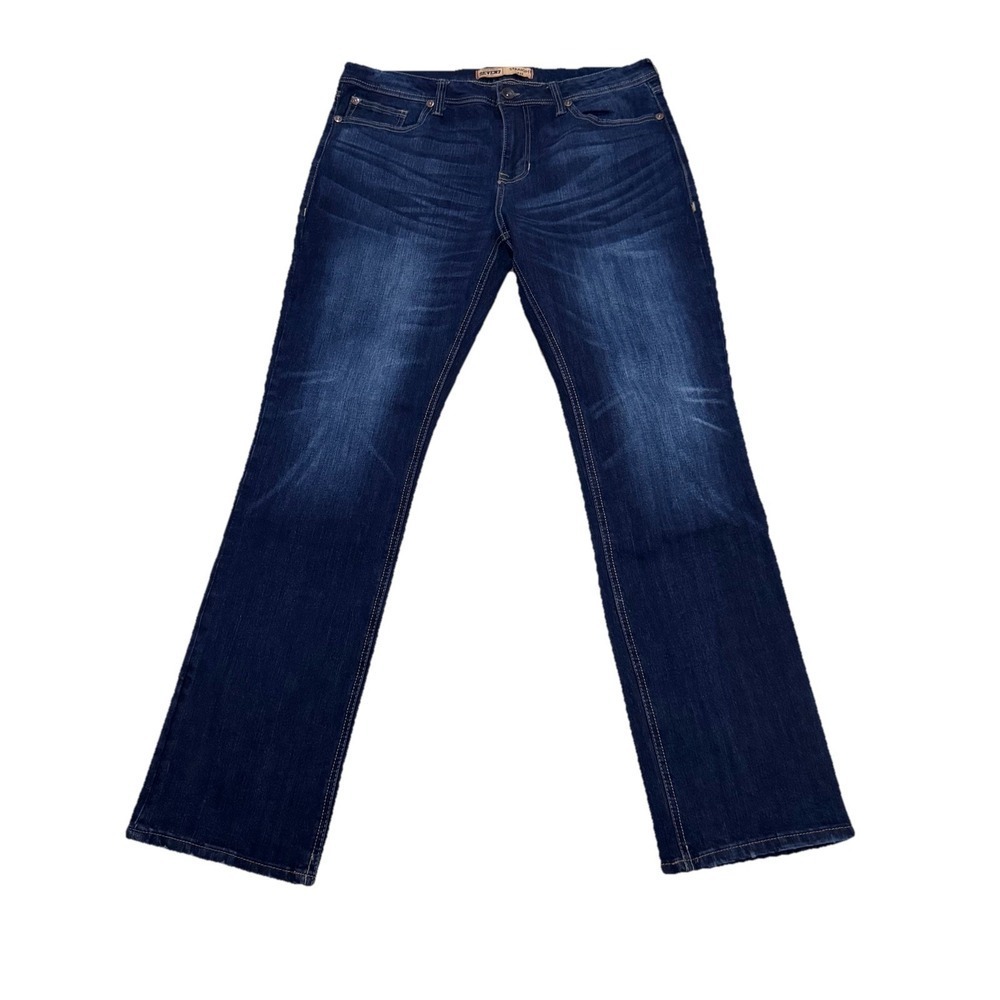 7 For All Mankind Men's Dark Blue Bootcut Jeans